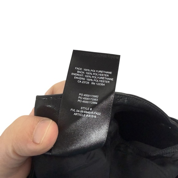 NWT Wilfred by Aritzia The Melina Leather Pants in Black Size 10 - Picture 7 of 9